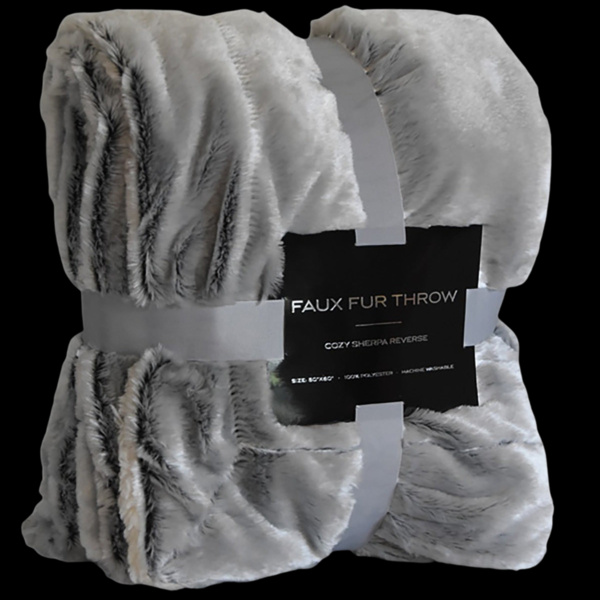 Faux Fur Sherpa Blanket Thumbnail