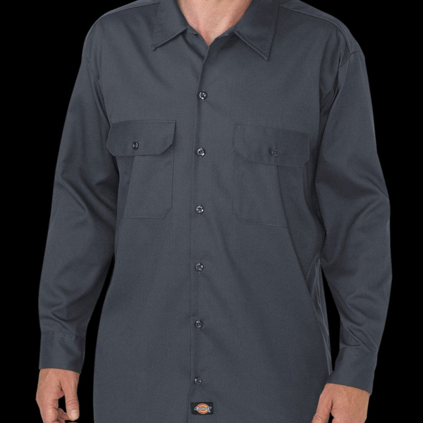 Men's FLEX Relaxed Fit Long-Sleeve Twill Work Shirt Thumbnail