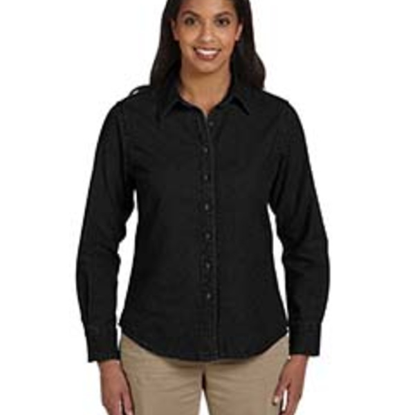 Ladies' Long-Sleeve Denim Shirt Thumbnail