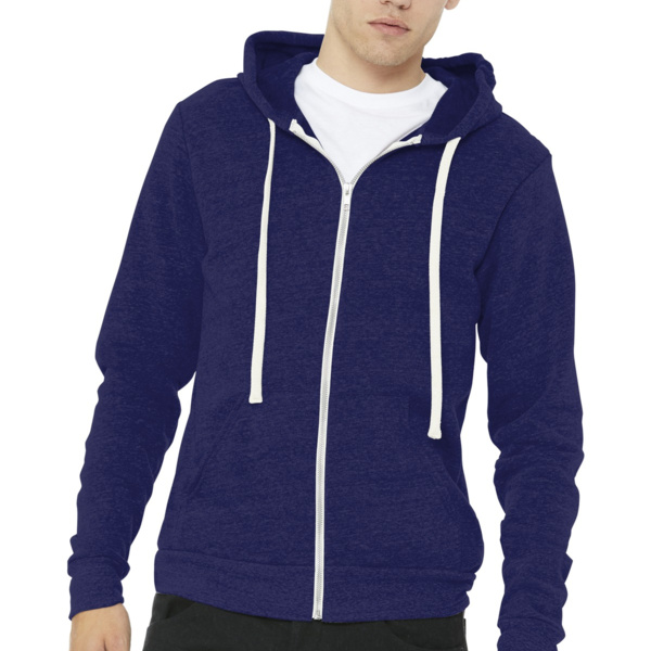 Unisex Triblend Sponge Fleece Full Zip Hoodie Thumbnail