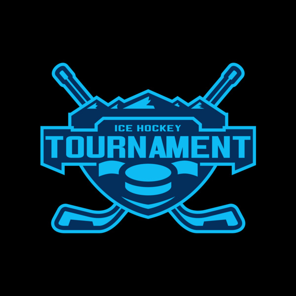 Tournament Ice Hockey logo template Thumbnail