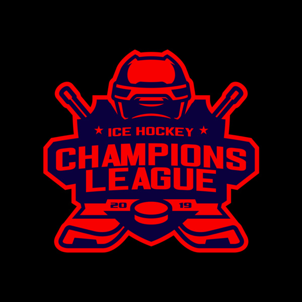 Champions League Ice Hockey logo template Thumbnail