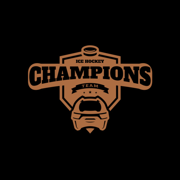 Champions Team Ice Hockey logo template Thumbnail