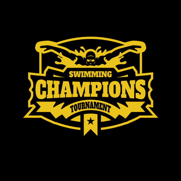 Champions Swimming Tournament logo template Thumbnail