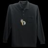 Long Sleeve Silk Touch Polo with Pocket Thumbnail