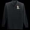 Long Sleeve Silk Touch Polo with Pocket Thumbnail