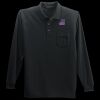 Long Sleeve Silk Touch Polo with Pocket Thumbnail