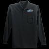 Long Sleeve Silk Touch Polo with Pocket Thumbnail