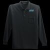 Long Sleeve Silk Touch Polo with Pocket Thumbnail