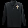 Long Sleeve Silk Touch Polo with Pocket Thumbnail