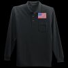 Long Sleeve Silk Touch Polo with Pocket Thumbnail