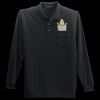 Long Sleeve Silk Touch Polo with Pocket Thumbnail