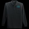 Long Sleeve Silk Touch Polo with Pocket Thumbnail