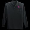 Long Sleeve Silk Touch Polo with Pocket Thumbnail