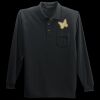 Long Sleeve Silk Touch Polo with Pocket Thumbnail