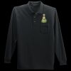 Long Sleeve Silk Touch Polo with Pocket Thumbnail
