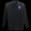 Long Sleeve Silk Touch Polo with Pocket Thumbnail