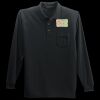 Long Sleeve Silk Touch Polo with Pocket Thumbnail