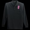 Long Sleeve Silk Touch Polo with Pocket Thumbnail