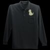 Long Sleeve Silk Touch Polo with Pocket Thumbnail