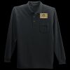 Long Sleeve Silk Touch Polo with Pocket Thumbnail
