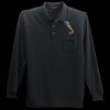 Long Sleeve Silk Touch Polo with Pocket Thumbnail