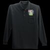 Long Sleeve Silk Touch Polo with Pocket Thumbnail