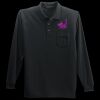 Long Sleeve Silk Touch Polo with Pocket Thumbnail