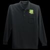 Long Sleeve Silk Touch Polo with Pocket Thumbnail