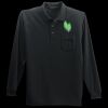 Long Sleeve Silk Touch Polo with Pocket Thumbnail