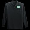 Long Sleeve Silk Touch Polo with Pocket Thumbnail