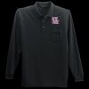 Long Sleeve Silk Touch Polo with Pocket Thumbnail