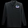 Long Sleeve Silk Touch Polo with Pocket Thumbnail