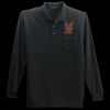 Long Sleeve Silk Touch Polo with Pocket Thumbnail