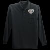 Long Sleeve Silk Touch Polo with Pocket Thumbnail