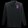 Long Sleeve Silk Touch Polo with Pocket Thumbnail