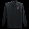 Long Sleeve Silk Touch Polo with Pocket Thumbnail