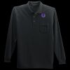 Long Sleeve Silk Touch Polo with Pocket Thumbnail