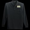 Long Sleeve Silk Touch Polo with Pocket Thumbnail