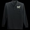 Long Sleeve Silk Touch Polo with Pocket Thumbnail