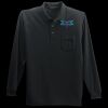 Long Sleeve Silk Touch Polo with Pocket Thumbnail