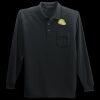 Long Sleeve Silk Touch Polo with Pocket Thumbnail