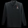 Long Sleeve Silk Touch Polo with Pocket Thumbnail