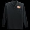 Long Sleeve Silk Touch Polo with Pocket Thumbnail