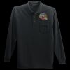 Long Sleeve Silk Touch Polo with Pocket Thumbnail