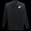Long Sleeve Silk Touch Polo with Pocket Thumbnail