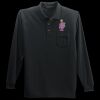 Long Sleeve Silk Touch Polo with Pocket Thumbnail