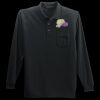Long Sleeve Silk Touch Polo with Pocket Thumbnail