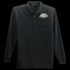 Long Sleeve Silk Touch Polo with Pocket Thumbnail