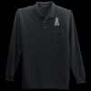 Long Sleeve Silk Touch Polo with Pocket Thumbnail